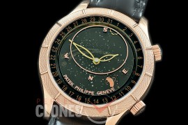 0 0 0 PPSM-6102-107 V9F 6102R Sky Moon Celestial Automatic RG/LE Black Asian Custoomized