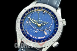 0 0 0 PPSM-6102-101 V9F 6102P Sky Moon Celestial Automatic SS/LE Blue Asian Custoomized