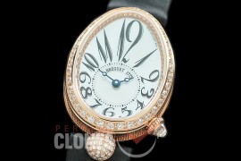 0 0 0 BR-RDN-111D ZF Reine De Naples Ladies RG/LE White Num Asian Custoomized 586/1 Movement 