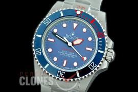 0 0 0 RLSS-LADG-011 GMF 904L Steel Les Artisans De Geneve "Rough Matt Driver" Submariner No Date114060 SS/SS Blue SA 3130 - Special Offer !