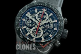 0 0 0 0 0 0 TGCH1-43-012R XF/VSF Carrera Heuer-01 43mm Chronograph PVD/RU Black Skeleton A-7750 