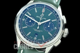 BL-PB01-104 GF Premier B01 Chronograph SS/LE Green A-7750 