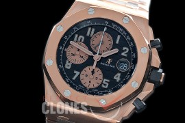 AAP00130S 2020 JF/ARF Royal Oak Chrono 26470 RG/RG Black A-3126 Sec@