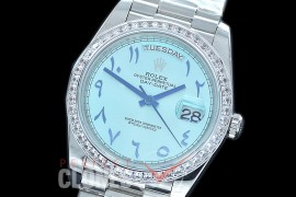 R40DDS00407D 228206 SS/SS Diam Bez Ice Blue Arabic Special Edition A-2836