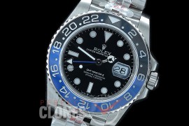 0 0 0 0 0 RLGS00941 GMF V2 904L Steel GMT 126710BLNR Batman SS/SS Black SA 3285 CHS