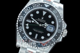 0 0 0 0 0 RLGS00931 GMF V4 904L Steel GMT 116710LN SS/SS Black SA 3186 CHS