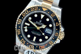 0 0 0 0 RLGT00851 ARF/JF V2 904L Steel Submariner 116713LN CHS SS/YG/SS GMT Black SH 3186