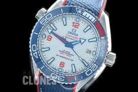 0 OMCPO435-036R XF/VSF 36th Auckland America's Cup Seamaster Planet Ocean 43.5mm White SS/RU VS 8900 Superclone 