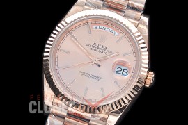 R40DDR00209 GMF Daydate 40mm 228235 904 Steel RG/RG Fluted Bez Rose Gold Sticks A-2836