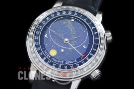 PPSM00081D 6102P Sky Moon Celestial 3 Automatic SS/LE Blue Asian Custoomized 