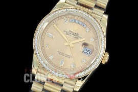 R36DDF-015D GMF 128348RBR 2019 DayDate YG/YG Fluted/President Champagne Gold Diamonds A-2836