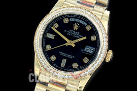R36DDF-012D GMF 128348RBR 2019 DayDate YG/YG Fluted/President Black Diamonds A-2836