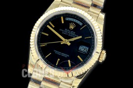 R36DDF-003 GMF 128238 2019 DayDate YG/YG Fluted/President Black Sticks A-2836