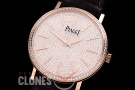 PI00032D Altiplano Ultrathin RG/LE Rose Gold Diamond Crested Asian Custom Handwind 17J 