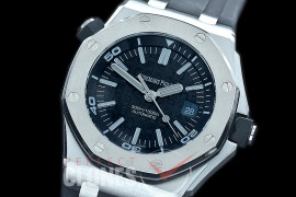 0 0 0 0 0 APD00018 JF/ARF V10 Royal Oak Offshore Diver 15710ST H Series SS/RU Black A-3120