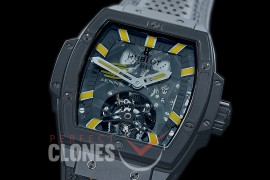 HB-SPT-0024 V9F Spirit of Big Bang Tourbillon DLC/LE Black/Yellow Skeleton SG Tourbillon 