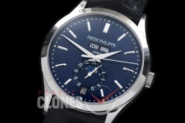 PP5396-104 Calastrava 5396G Annual Calender Moonphase SS/LE Blue Sticks Miyota 9100/Mod 324S