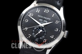 PP5396-113 Calastrava 5396G Annual Calender Moonphase SS/LE Dark Grey Numeral Miyota 9100/Mod 324S