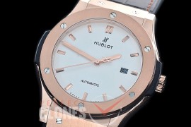 HBFS-45-0021 ANF Classic Fusion 45mm Automatic RG/LE White Asian Clone 2892