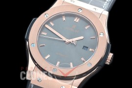 HBFS-45-0023 ANF Classic Fusion 45mm Automatic RG/LE Grey Asian Clone 2892