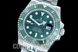 RLSS00952 JF/ARF V4 Hulk Submariner 116610LV SS/SS Green A-2824 904L Steel