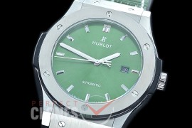 HBFS-45-0005 ANF/OXF Classic Fusion 45mm Automatic SS/LE Green Asian Clone 2892