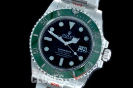  RLS-41-1002 Green-F 904L Steel 2020 41mm Submariner 126610LV SS/SS Black A-2824