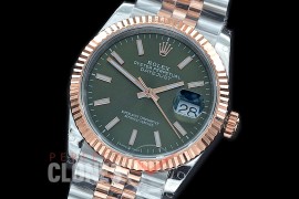 R36DJTR-507F BP Datejust 36 126231 SS/RG Fluted/Jubilee 2020 Olive Green Sticks A-2824