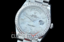 R40DDS00239D GMF Daydate 40mm 228349RBR 904 Steel SS/SS Diam Meteorite Diamonds A-2836