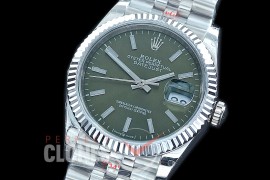 R36DJS-3235-106 GMF 126234 SS/SS Fluted/Jubilee Olive Green Sticks SH 3235 904L Steel 
