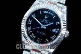 R40DDS00229 GMF Daydate 40mm 228239 904 Steel SS/SS Fluted Bez Black Roman A-2836