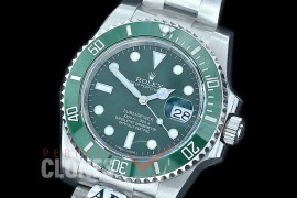 RLSS00952S JF/ARF V4 Hulk Submariner 116610LV SS/SS Green SH-3135 904L Steel