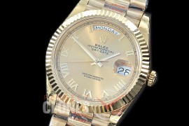 R40DDF00226 GMF Daydate 40mm 228238 904 Steel YG/YG Fluted Bez Champagne Gold Roman A-2836
