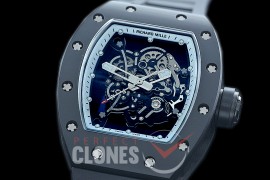 0 0 0 0 RM055-01-135 KVF RM055 Bubba Watson Black Ceramic Limited Edition CER/RU Skeleton M8215 Mod