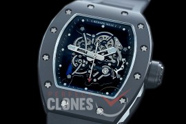 0 0 0 0 RM055-01-132 KVF RM055 Bubba Watson Black Ceramic Limited Edition CER/RU Skeleton M8215 Mod