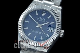 R31DJS-404 Datejust Midsize 278284 SS/SS Fluted/Oyster Blue Sticks Asian Clone 2824