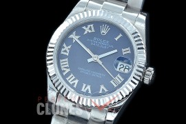 R31DJS-424 Datejust Midsize 278284 SS/SS Fluted/Oyster Blue Roman Asian Clone 2824