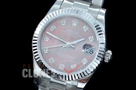 R31DJS-419 Datejust Midsize 278284 SS/SS Fluted/Oyster Brown MOP Diam Asian Clone 2824