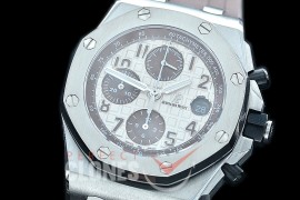 AP26470-506 BBVF Royal Oak Offshore SS/RU White/Brown A-7750 Mod to Calibre 3126/Secs@12