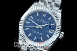 R31DJS-404J Datejust Midsize 278284 SS/SS Fluted/Jubilee Blue Sticks Asian Clone 2824