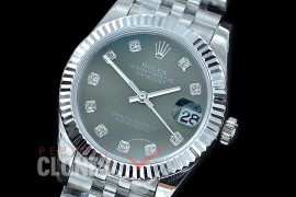 R31DJS-416J Datejust Midsize 278284 SS/SS Fluted/Jubilee Olive Green Diamond Asian Clone 2824