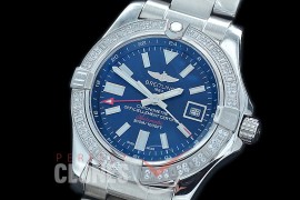 0 0 0 BLSA2-0073SD ANF/OXF Avenger II GMT SS/Diam/SS Blue Sticks Asian 2836