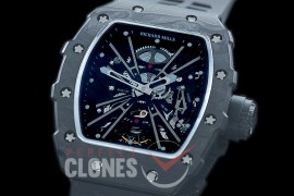 0 0 0 RM012-01-021 KVF RM012-01 Tourbillon Black/White NTPT/RU Black Skeleton Asian Seagull Tourbillon 