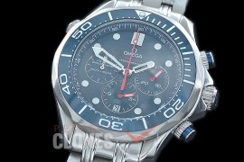 OMSEC-1002 Seamaster 300m Professional Chronograph SS/SS Blue OS20 Quartz