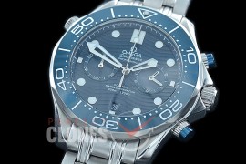 OMSEC-1012 Seamaster 300m Professional Chronograph SS/SS Blue OS20 Quartz