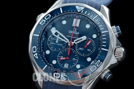 OMSEC-1002R Seamaster 300m Professional Chronograph SS/RU Blue OS20 Quartz