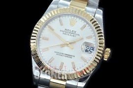 R31DJT-400 BP Datejust Midsize 278283 SS/YG Fluted/Oyster Silver Sticks Asian Clone 2824