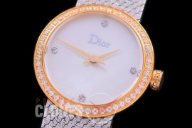 CD-LDDDS-111 La D De Dior Santine SS/YG MOP White Swiss Quartz 