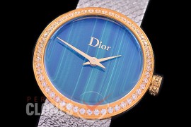 CD-LDDDS-112 La D De Dior Santine SS/YG MOP Blue/Green Swiss Quartz 