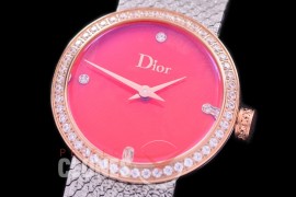 CD-LDDDS-124 La D De Dior Santine SS/RG MOP Red Swiss Quartz 